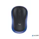 Egér, vezeték nélküli, optikai, közepes méret, USB, LOGITECH "M185", kék