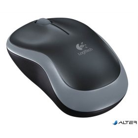   Egér, vezeték nélküli, optikai, közepes méret, USB, LOGITECH "M185", szürke
