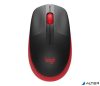 Egér, vezeték nélküli, optikai, USB, LOGITECH, "M190", piros