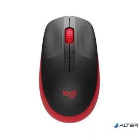  Egér, vezeték nélküli, optikai, USB, LOGITECH, "M190", piros