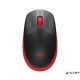 Egér, vezeték nélküli, optikai, USB, LOGITECH, "M190", piros
