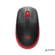 Egér, vezeték nélküli, optikai, USB, LOGITECH, "M190", piros