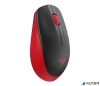 Egér, vezeték nélküli, optikai, USB, LOGITECH, "M190", piros