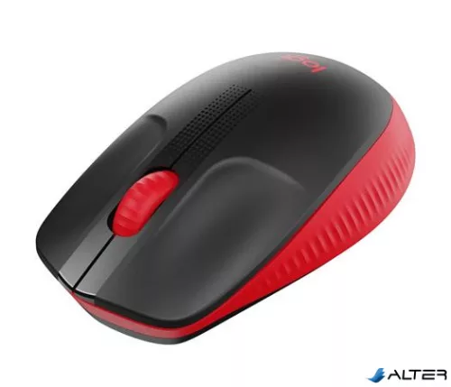 Egér, vezeték nélküli, optikai, USB, LOGITECH, 'M190', piros