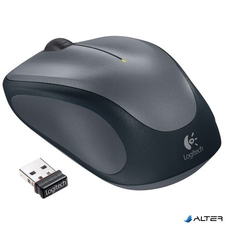 Egér, vezeték nélküli, optikai, USB, LOGITECH "M235", szürke