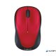 Egér, vezeték nélküli, optikai, közepes méret, USB, LOGITECH "M235", piros