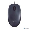 Egér, vezetékes, optikai, normál méret, USB, LOGITECH "M90", sötétszürke