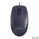 Egér, vezetékes, optikai, normál méret, USB, LOGITECH "M90", sötétszürke