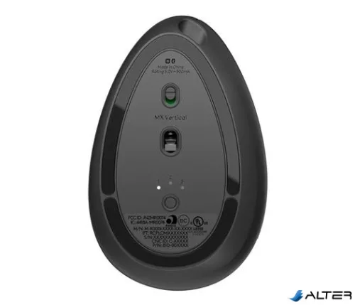 Egér, vezeték nélküli, vertikális, LOGITECH "MX Vertical", grafitszürke