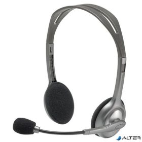   Fejhallgató, mikrofonnal, LOGITECH "H110", szürke