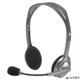   Fejhallgató, mikrofonnal, LOGITECH "H110", szürke