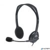 Fejhallgató, mikrofonnal, vezetékes, LOGITECH "H111", fekete