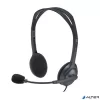 Fejhallgató, mikrofonnal, vezetékes, LOGITECH "H111", fekete