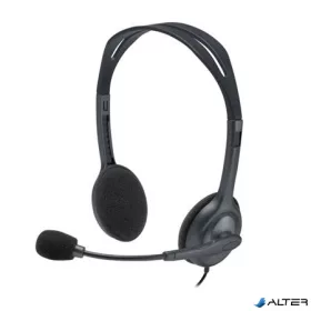   Fejhallgató, mikrofonnal, vezetékes, LOGITECH "H111", fekete