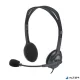 Fejhallgató, mikrofonnal, vezetékes, LOGITECH "H111", fekete