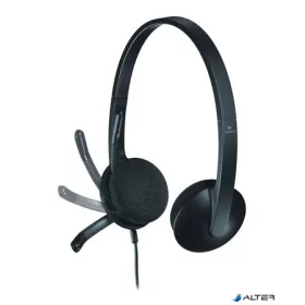   Fejhallgató, mikrofonnal, USB csatlakozás, LOGITECH "H340"