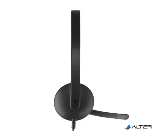 Fejhallgató, mikrofonnal, USB csatlakozás, LOGITECH "H340"