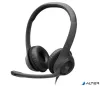 Fejhallgató, mikrofonnal, USB csatlakozás, LOGITECH "H390"
