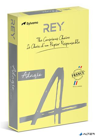 Másolópapír, színes, A4, 160 g, REY "Adagio", pasztell sárga