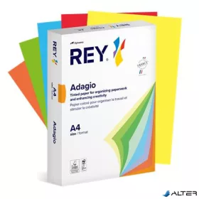   Másolópapír, színes, A4, 80 g, 5x100 lap, REY 'Adagio', intenzív mix