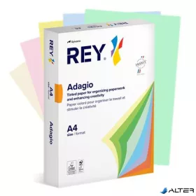   Másolópapír, színes, A4, 80 g, 5x100 lap, REY 'Adagio', pasztell mix