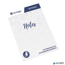 Jegyzettömb, A4, 5x50 lap, vonalas, VICTORIA OFFICE, fehér