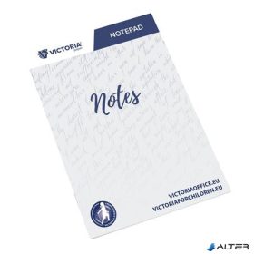   Jegyzettömb, A4, 5x50 lap, négyzetrácsos, VICTORIA OFFICE, fehér