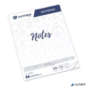 Jegyzettömb, A5, 5x50 lap, vonalas, VICTORIA OFFICE, fehér