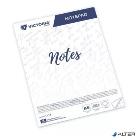   Jegyzettömb, A5, 5x50 lap, négyzetrácsos, VICTORIA OFFICE, fehér
