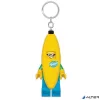 Kulcstartó, LED világítással, LEGO 'Banana Guy'