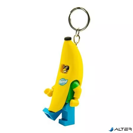 Kulcstartó, LED világítással, LEGO 'Banana Guy'