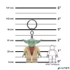 Kulcstartó, LED világítással, LEGO 'Star Wars Yoda'