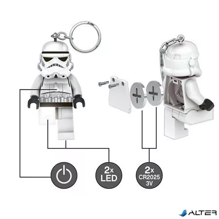 Kulcstartó, LED világítással, LEGO 'Star Wars Stormtrooper'