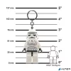 Kulcstartó, LED világítással, LEGO 'Star Wars Stormtrooper'