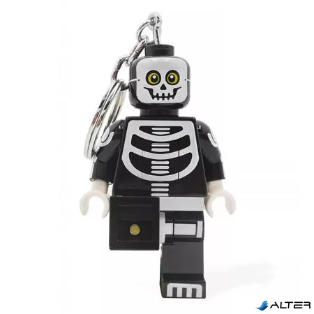 Kulcstartó, LED világítással, LEGO 'Skeleton Guy'