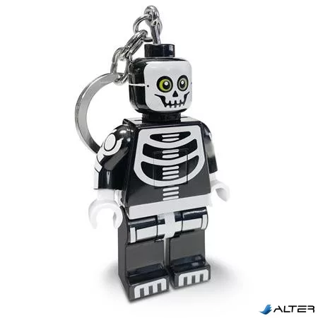 Kulcstartó, LED világítással, LEGO 'Skeleton Guy'