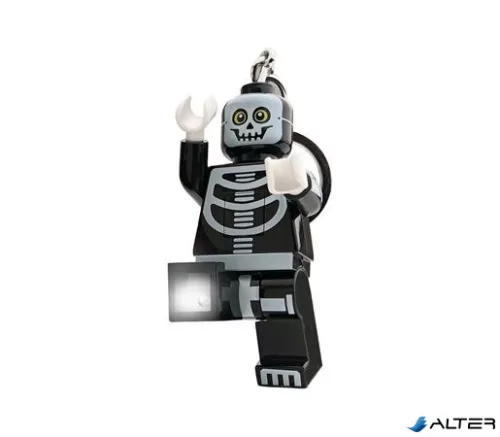 Kulcstartó, LED világítással, LEGO 'Skeleton Guy'