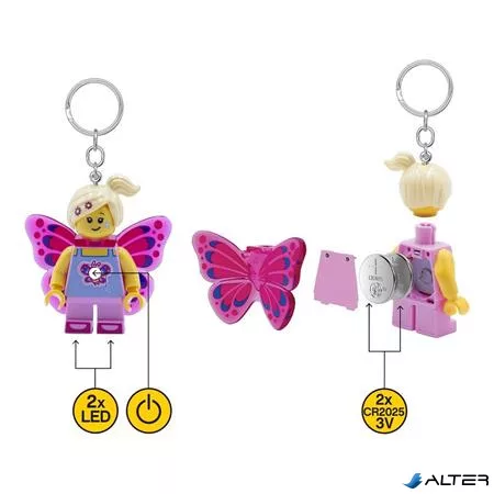 Kulcstartó, LED világítással, LEGO "Butterfly Girl"