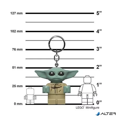 Kulcstartó, LED világítással, LEGO "Star Wars The Mandolarian - Grogu"