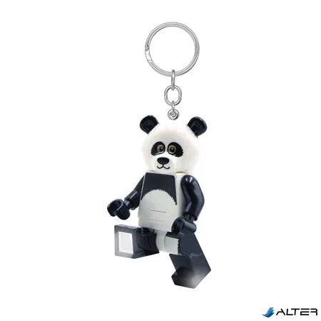 Kulcstartó, LED világítással, LEGO 'Panda Guy'