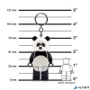Kulcstartó, LED világítással, LEGO 'Panda Guy'