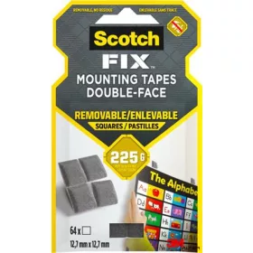   Ragasztó négyzetek, kétoldalas, eltávolítható, 12,7x12,7 mm, 3M SCOTCH "Removable"