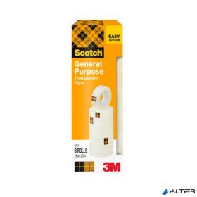Ragasztószalag, 19 mm x 33 m, 3M SCOTCH, átlátszó