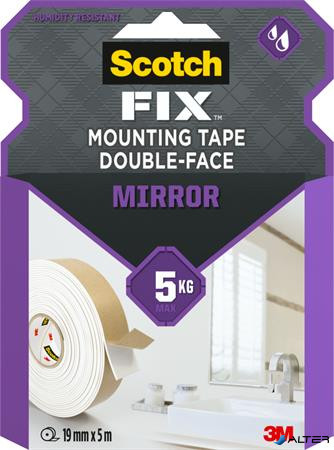 Tükörragasztó szalag, kétoldalas, 19 mm x 5 m, 3M SCOTCH "Mirror"