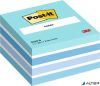 Öntapadó jegyzettömb, 76x76 mm, 450 lap, 3M POSTIT, aquarell kék