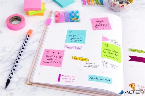 Öntapadó jegyzettömb, 76x76 mm, 450 lap, 3M POSTIT, aquarell zöld