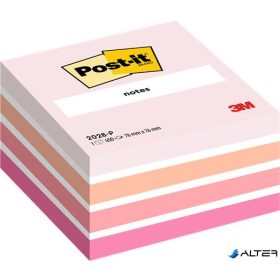   Öntapadó jegyzettömb, 76x76 mm, 450 lap, 3M POSTIT, aquarell pink