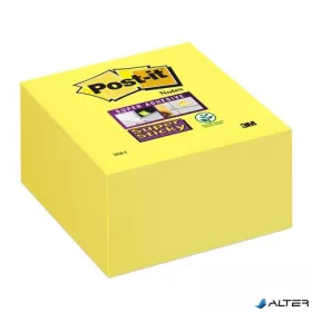   Öntapadó jegyzettömb, 76x76 mm, 350 lap, 3M POSTIT "Super Sticky", sárga