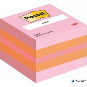 Öntapadó jegyzettömb, 51x51 mm, 400 lap, 3M POSTIT, pink