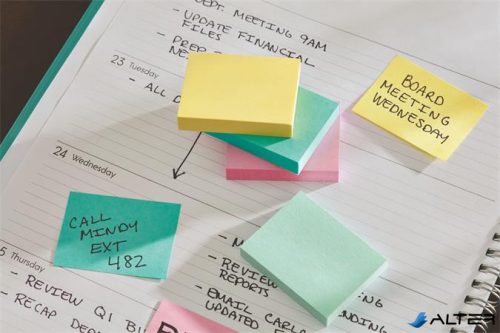 Öntapadó jegyzettömb, 51x51 mm, 400 lap, 3M POSTIT, ultra színek